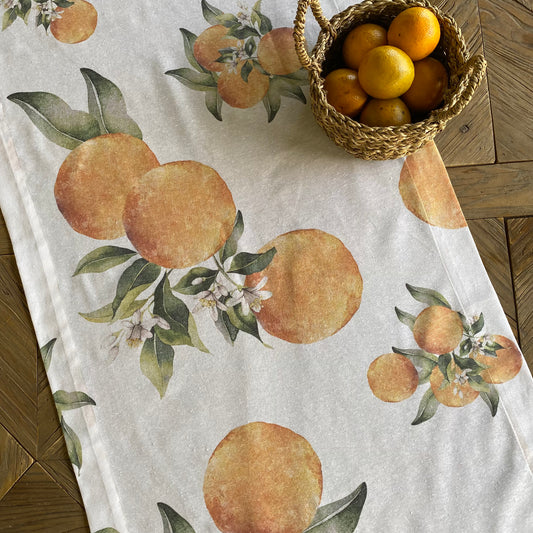 Camino de mesa de lino “naranjas”