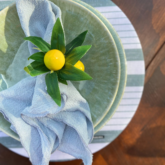 Anillo para servilleta “limones amarillos”