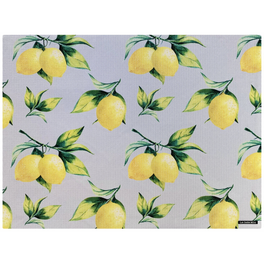 Individual de uso diario “limones con fondo gris”
